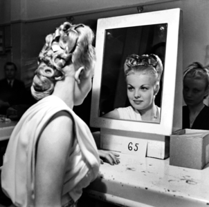 Hairstyle Contest, Paris, March 31, 1946 (b/w photo)