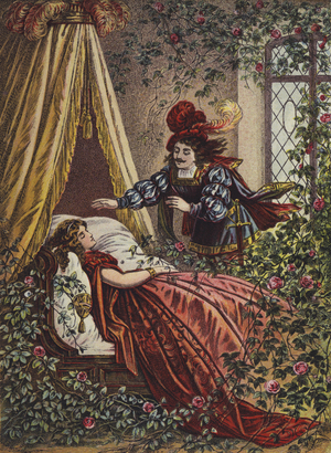 Sleeping Beauty (colour litho)