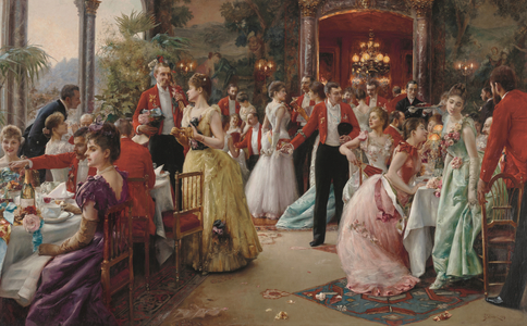 The Hunt Supper, 1889 (oil on canvas)