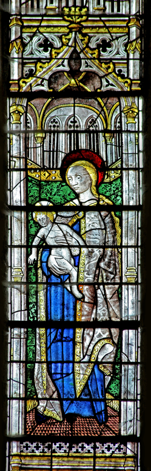 Window w0 depicting the Virgin and Child (stained glass)