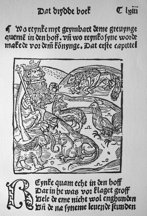 A page from the oldest Low German edition of the Reinecke Vos