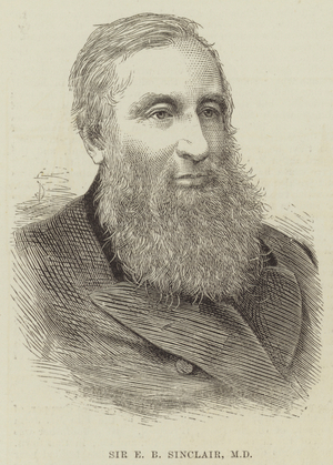 Sir E B Sinclair, MD (engraving)