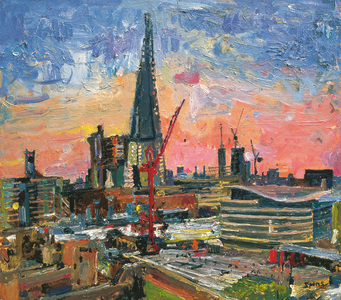 The Shard under construction, 2012 (oil on board)