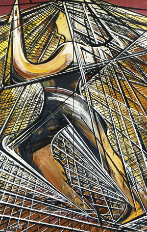 Dance Rhythms; Ritmos de Danza, 1973 (acrylic on masonite)
