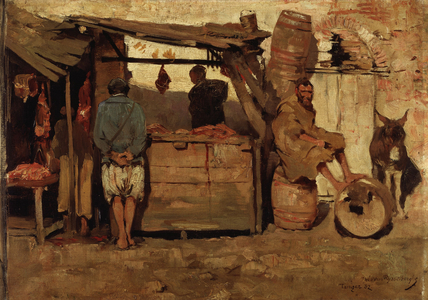 Butchery in Tanger, 1882 (oil on canvas)