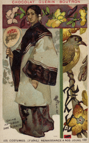 Chinese gentlewoman, 19th Century (chromolitho)