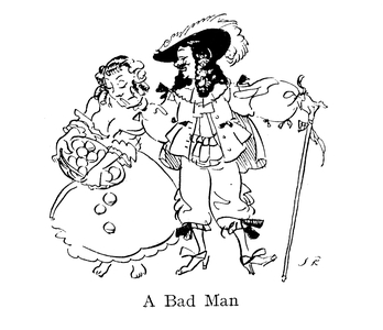 King Charles II with Nell Gwyn (lithograph)