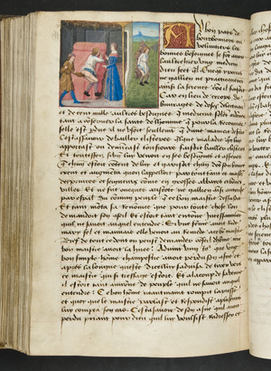MS Hunter 252 167v Page from 'Cent Nouvelles Nouvelles, c.1461-62 (vellum)