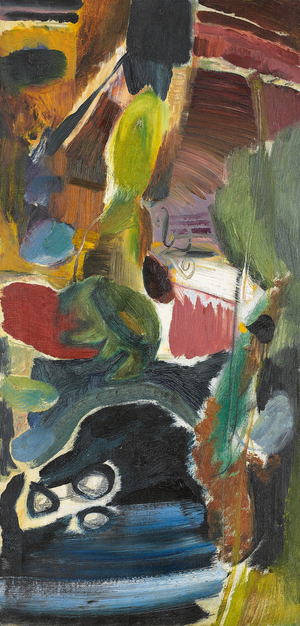 Wooded Garden from a Window, 1954 (oil on canvas)
