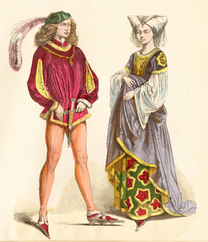 Fashion in France, 15th century (photo)