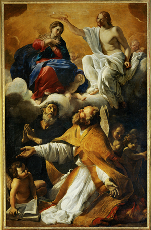 Couronnement de la Vierge avec Saint Augustin et Saint Guillaume d' Aquitaine - Coronation of the Virgin with Saint …