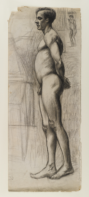 Male nude, c.1903-04 (graphite & charcoal on paper)
