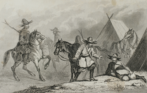 Russia. Kyrgyz camp. Engraving, 19th century.