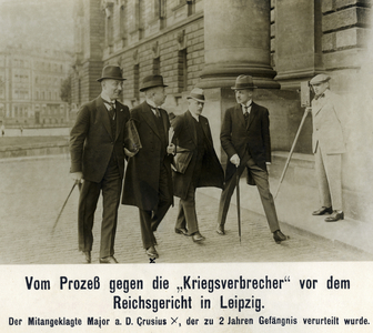 Defendants of the war crimes trials in Leipzig, 1921 (photo)
