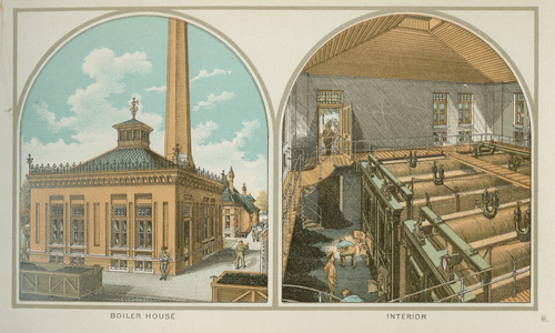 Boiler house, F.A. Poth Brewing Company, Philadelphia, c.1891 (chromolitho)