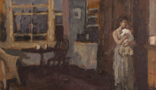 Dawn, 1958 (oil on board)