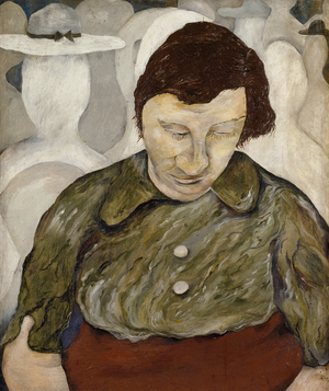 Woman with Rejected Suitors, 1939 (oil on canvas)