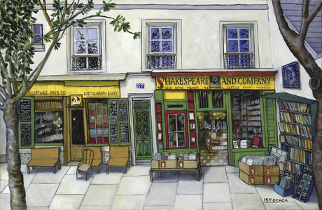 SHAKESPEARE AND COMPANY, Paris (oil on canvas)