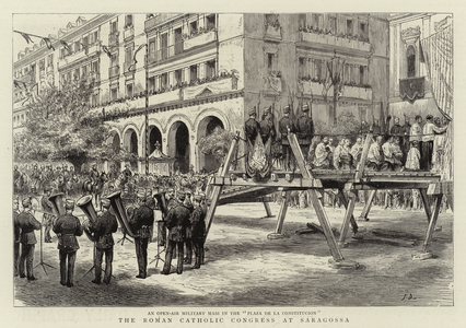The Roman Catholic Congress at Saragossa (engraving)