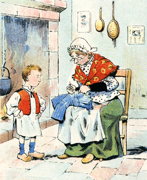 'Make do and mend', c.1920 (colour litho)
