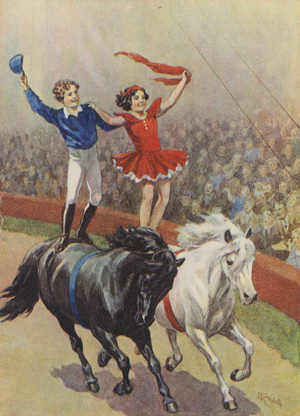 Clever children, born and bred in the circus (colour litho)