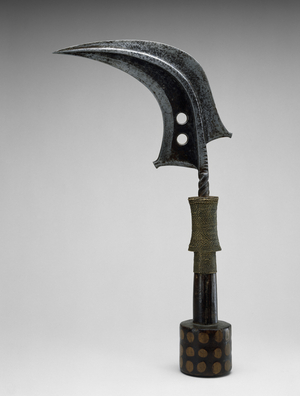 Sickle-Knife (emambele), 1900-1915 (iron, wood, and brass wire)