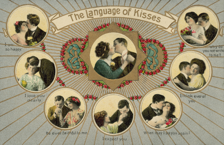 The language of kisses (coloured photo)