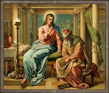 Jesus and Nicodemus, from 'The life of Our Lord', c.1880 (print)