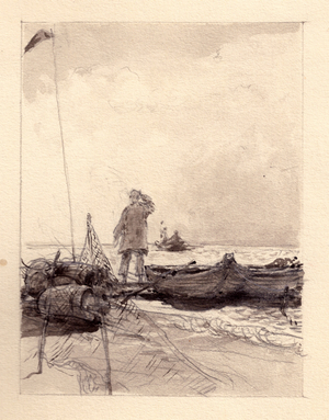 Illustration from 'Mallow' by Maxim (Maksim)  Gorky, 1897  (watercolour on paper)