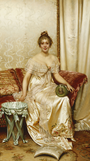 The Satin Rose, (oil on canvas)