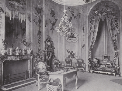 Potsdam, Sanssouci, Voltairezimmer (b/w photo)