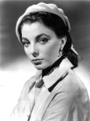 Joan Collins, British actress born May 23rd, 1933, here 1952 (b/w photo)