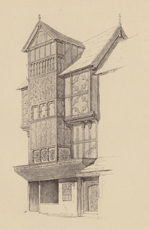 House on Pride Hill, Shrewsbury (colour litho)
