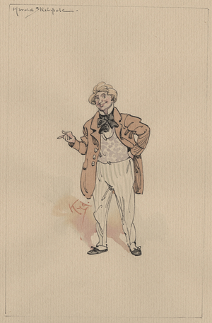 Harold Skimpole, c.1920s (pen & ink with w/c on paper)