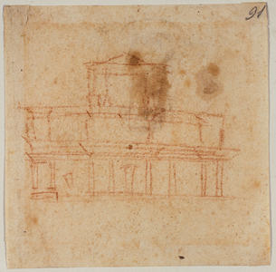 Design for the facade of San Lorenzo, 1517 (drawing)