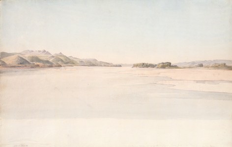 Grand Tower on the Missouri above the Niobrara, 1833 (w/c and graphite on paper)