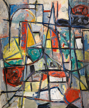 Abstract Composition, c.1949 (oil on canvas)