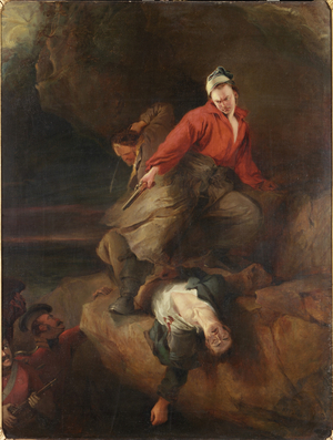 Smugglers Attacked (oil on canvas)