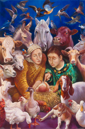 The Nativity, 2012 (oil on canvas)