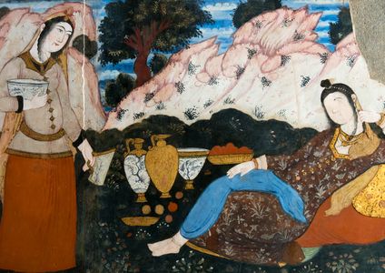 Fresco in Chehel Sotoun Forty Columns Palace, Isfahan Province, Isfahan, Iran (photo)