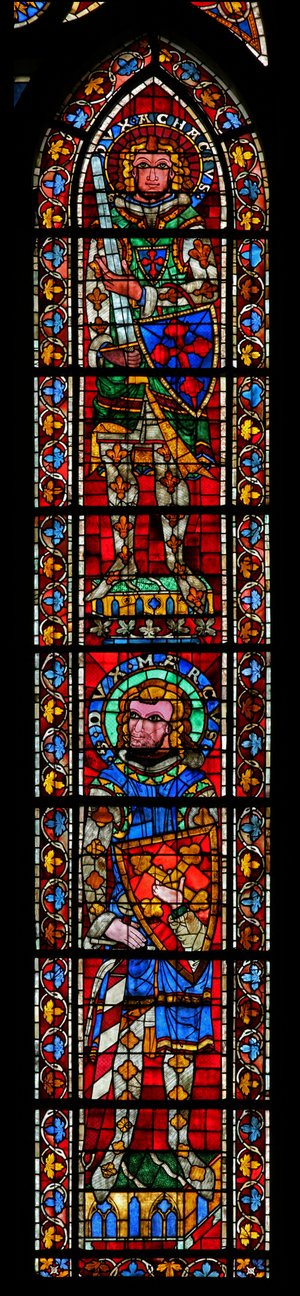 Window w205 depicting St Marcus and St Acacius (stained glass)