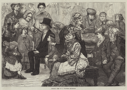 Holiday Time at a Waxwork Exhibition (engraving)