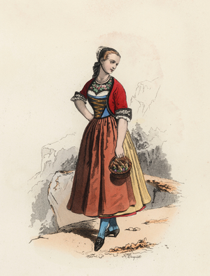 Young woman in the Canton of Thurgovie ... (engraving)