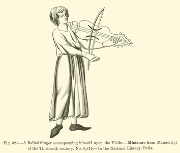 A Ballad Singer accompanying himself upon the Violin (engraving)