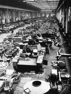 Tank in the assembly hall of Henschelwerke in Kassel, 1940