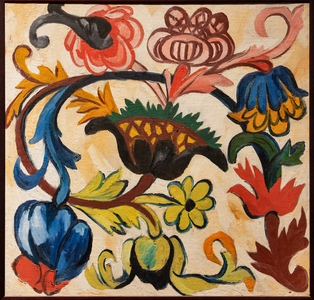 Tryptych of the Mother of God. Flowers, Mother of God, Flowers, detail, 1911 (oil on canvas)