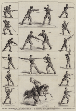 The Sword-Bayonet Exercise as practised by the British Infantry (engraving)