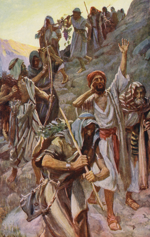 Old Testament: "A Land Flowing with Milk and Honey" (colour litho)