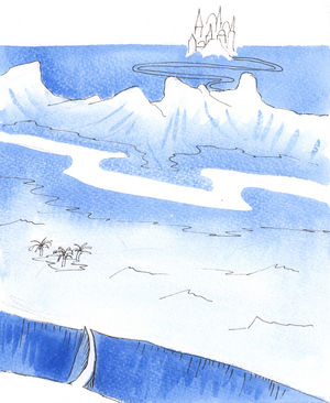 Each friend of Christ must make a journey before he can reach Heaven, 2005 (w/c on paper)