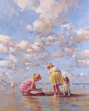 On the Beach II (oil on canvas)